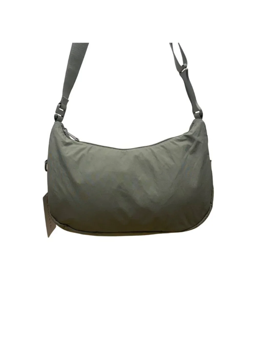 Athleta Women’s Green Nylon Adjustable Strap Anytime Crescent Crossbody Bag